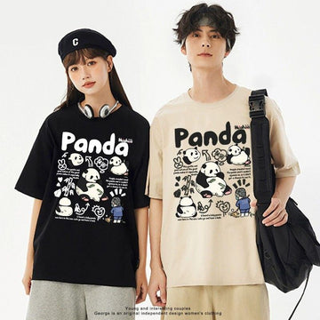 売り切れ必至 カジュアル ファッション感満々 アバンギャルド プリント カップル 全7色 半袖 Tシャツ <U-9320>