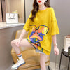 絶対流行 プリント ファッション ゆったり 全4色 半袖 Tシャツ＜U-11523＞
