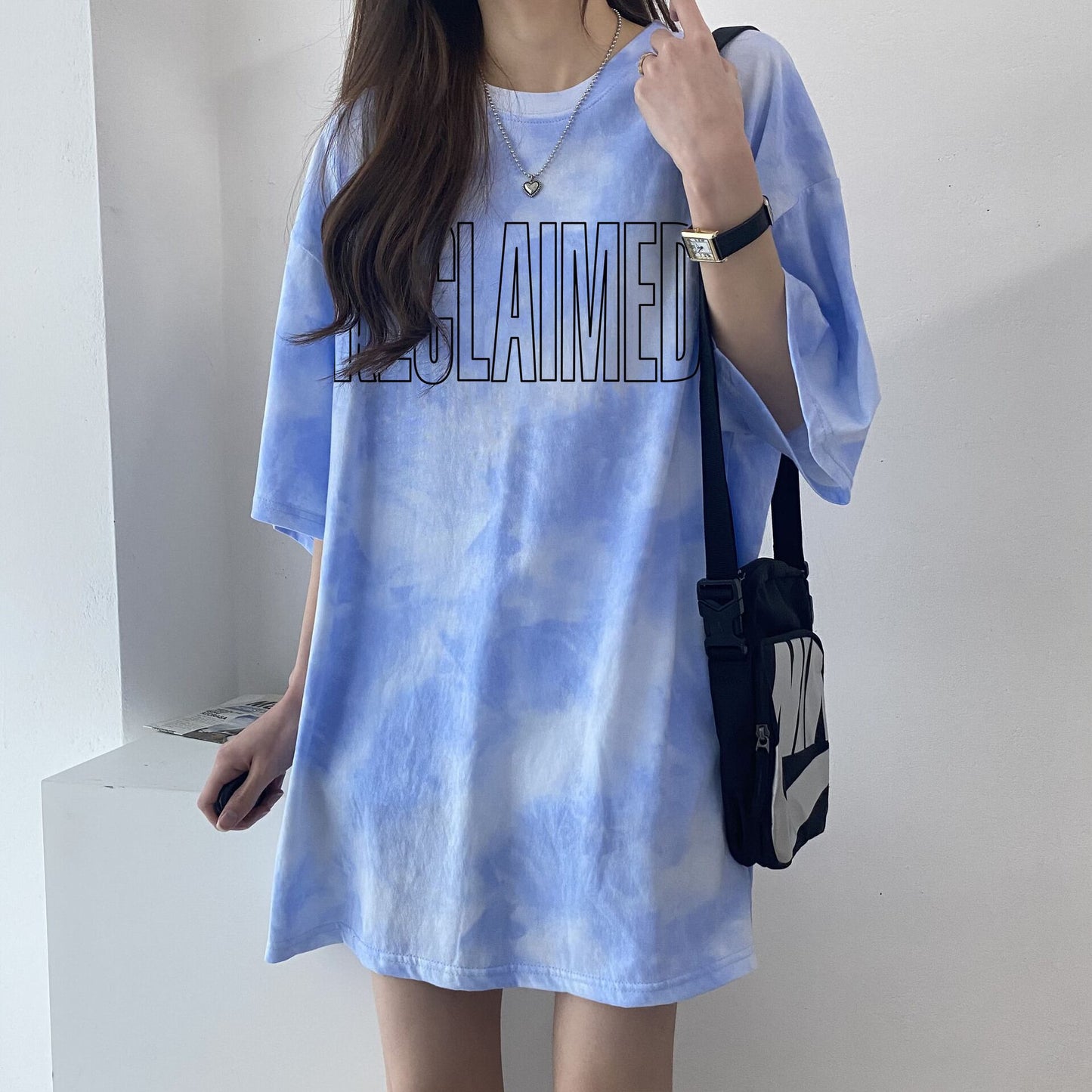 海外トレンド カジュアル 好感度UP 絞り染め 全4色 半袖 Tシャツ ＜U-9219＞