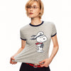 着瘦せ プリント 半袖 配色 カジュアル Tシャツ F-13496