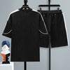 男女兼用 カジュアル スポーツ Tシャツ & ショーツ セットアップ U-80004