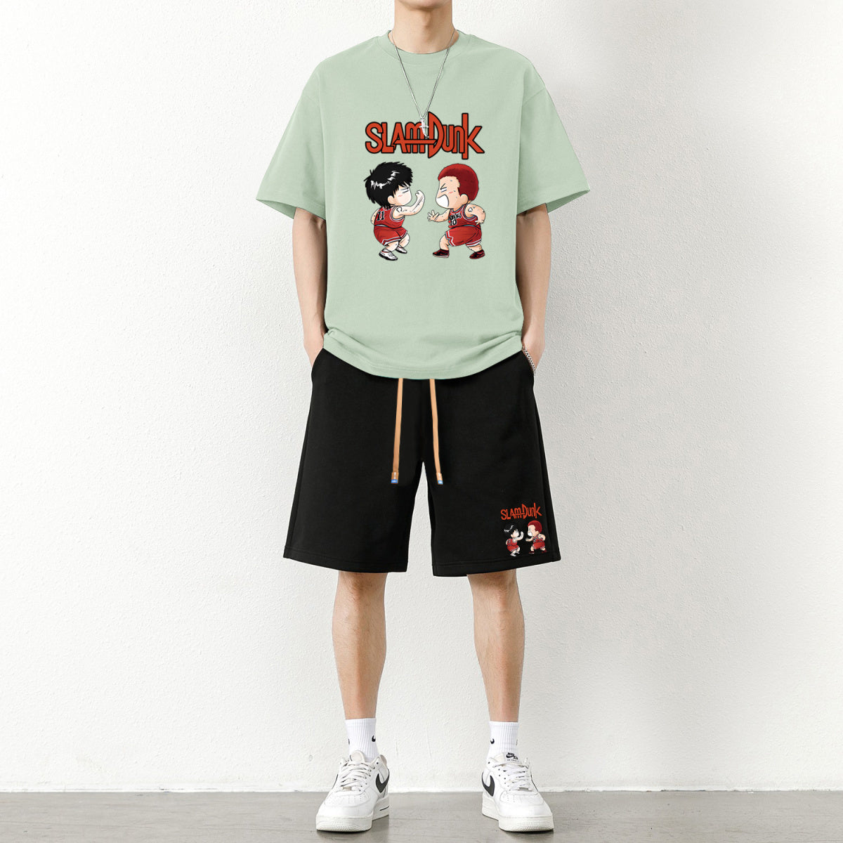 男女兼用 上質 カジュアル Tシャツ & ショーツ セットアップ U-13274
