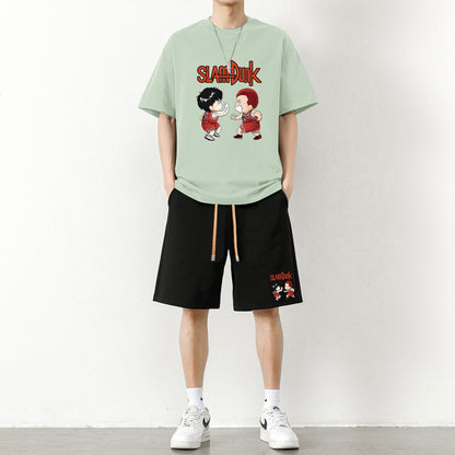 男女兼用 上質 カジュアル Tシャツ & ショーツ セットアップ U-13274