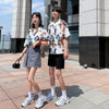 カップル 総柄 ファッショ 半袖 シャツ U-80107