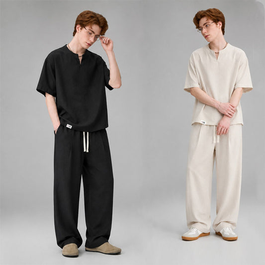 売れ筋 ゆったり Tシャツ & カジュアルパンツ セットアップ U-80115