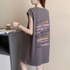真夏も快適 着心地良い ファッション感満々 プリント全4色 ノースリーブ Tシャツ カットソー＜U-9161＞