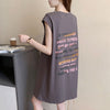 真夏も快適 着心地良い ファッション感満々 プリント全4色 ノースリーブ Tシャツ カットソー＜U-9161＞