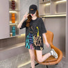おすすめ ストリート系 ヴィンテージ加工 プリントTシャツ ゆったり半袖＜U-3022＞