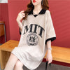 美人度アップ 切り替え ファッション プリント Tシャツ カットソー＜U-3587＞