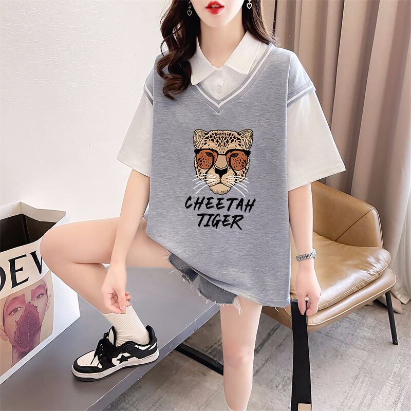 話題沸騰中 レイヤード風 オシャレ度満点 6色選択可 Tシャツ カットソー＜U-8362＞