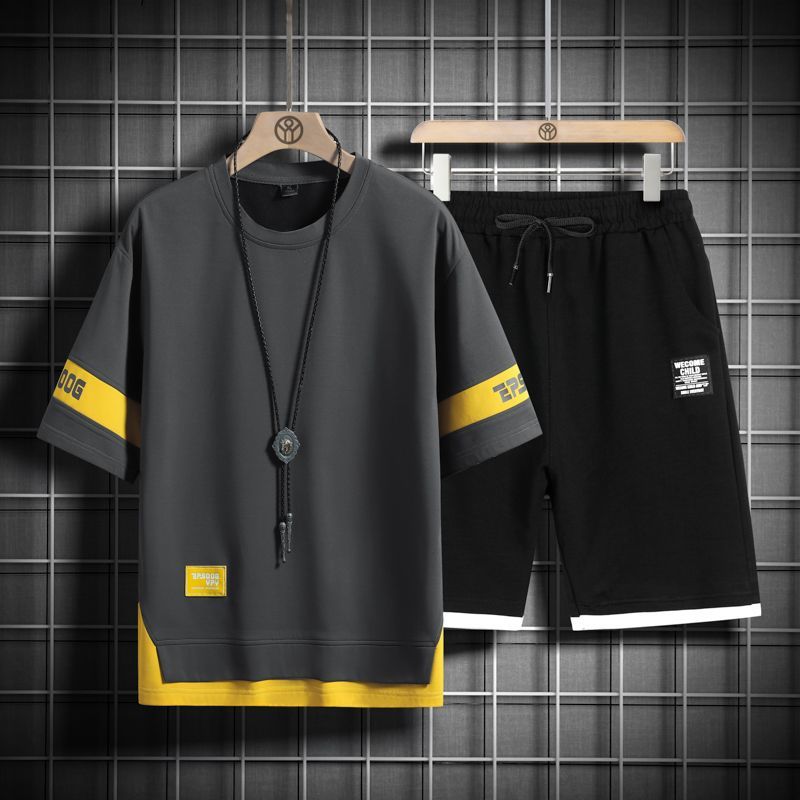 男女兼用 大人気 シンプル Tシャツ & ショーツ セットアップ U-80020