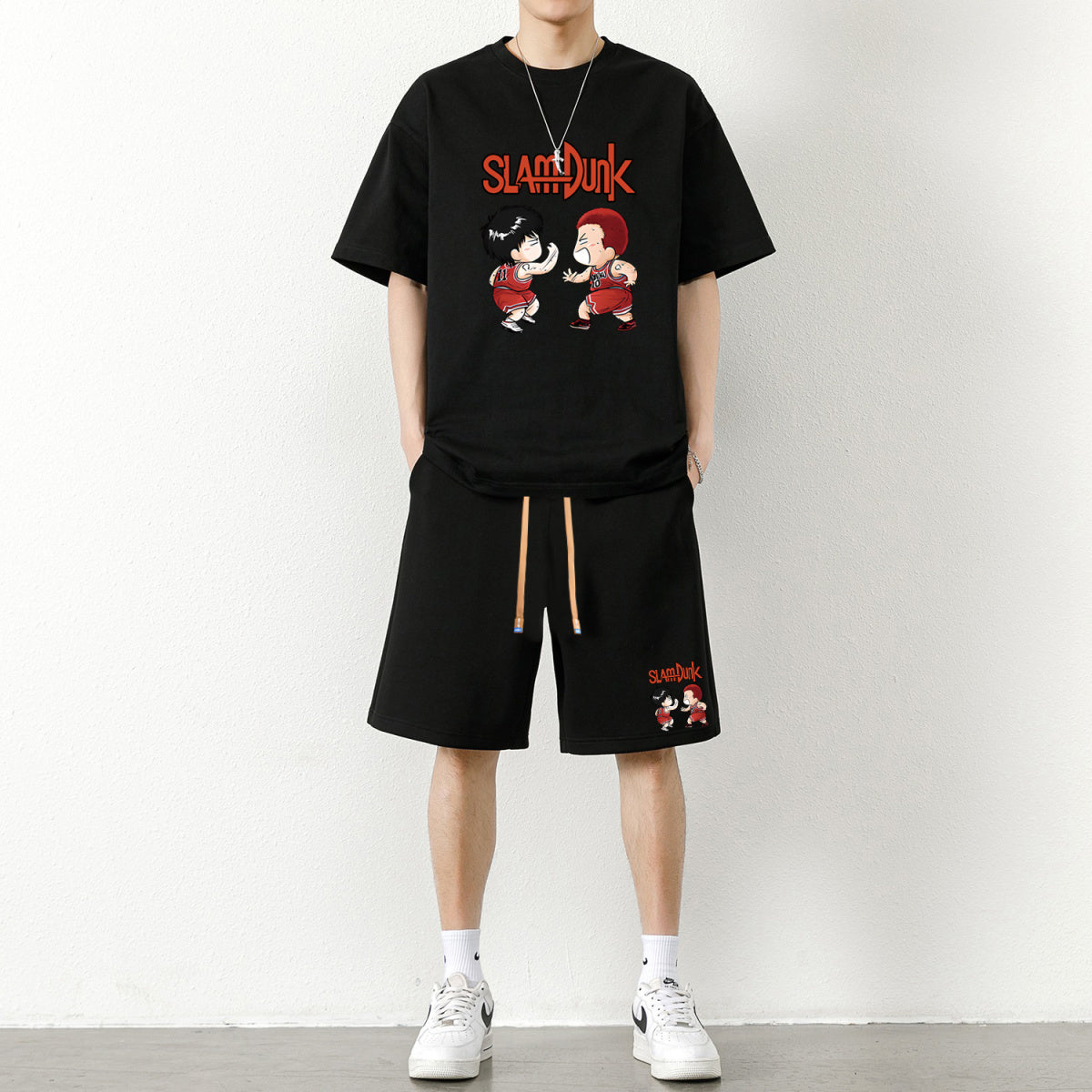 男女兼用 上質 カジュアル Tシャツ & ショーツ セットアップ U-13274