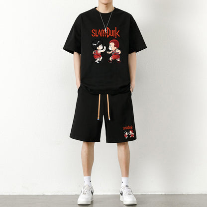 男女兼用 上質 カジュアル Tシャツ & ショーツ セットアップ U-13274
