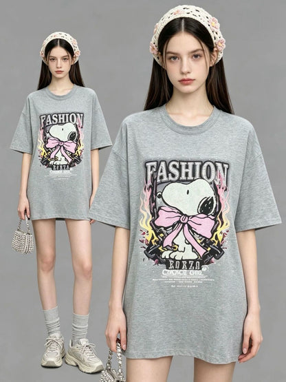 早い者勝ち カジュアル プリント Tシャツ U-13473