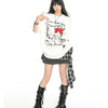 手描き風 クルーネック 落ち肩 ゆったり Tシャツ F-13512