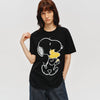 男女兼用 シンプル プリント 半袖 Tシャツ F-13493