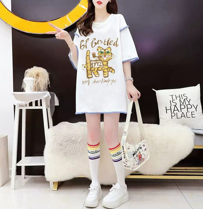 売り切れ必至 カジュアル アバンギャルド プリント全2色 半袖Tシャツ カットソー ＜U-8561＞