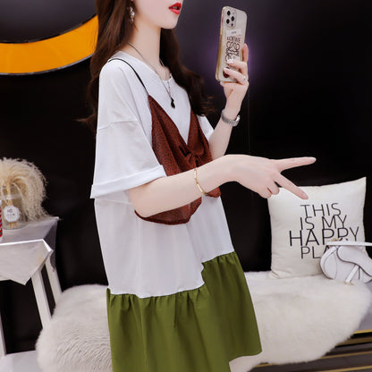 ゆったり感アップ Tシャツ 高級感溢れる カットソー ワンピース＜U-3350＞
