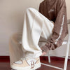 売れ筋アイテム 裏起毛 ゆるワイド 防寒 男女兼用 カジュアル パンツ U-80194