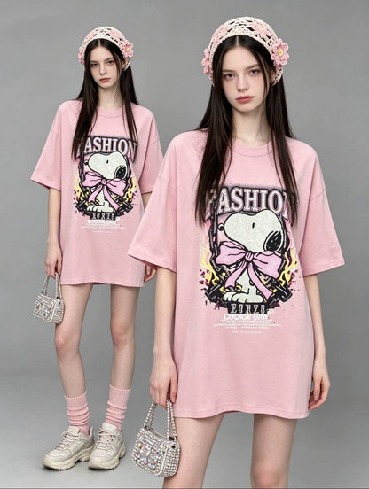 早い者勝ち カジュアル プリント Tシャツ U-13473