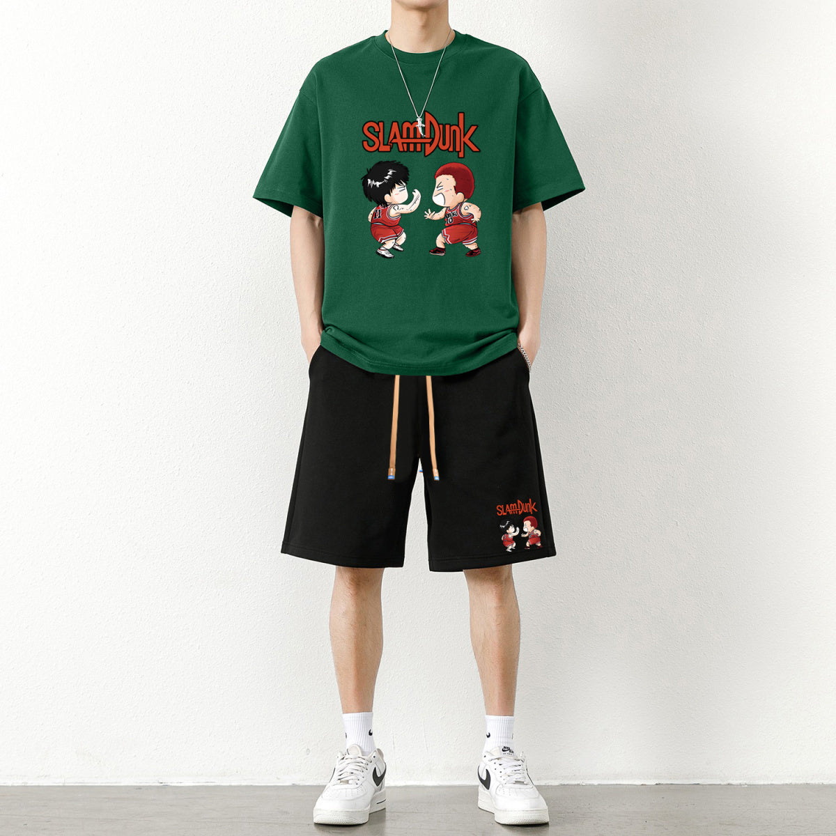男女兼用 上質 カジュアル Tシャツ & ショーツ セットアップ U-13274