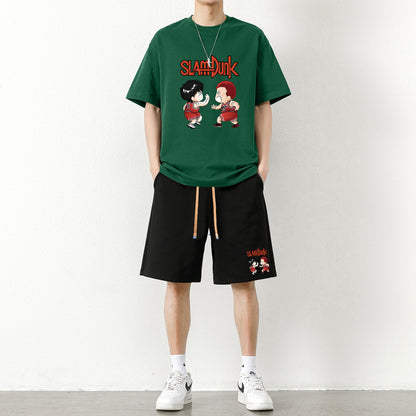 男女兼用 上質 カジュアル Tシャツ & ショーツ セットアップ U-13274