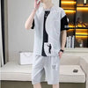 男女兼用 人気 カジュアル Tシャツ & ショーツ セットアップ U-80076