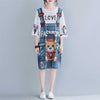 旅行Ｔシャツ 夏 レディース 膝丈 プリント 大きいサイズ ゆったりさらっと涼しい U-656