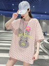 話題沸騰中 キュート カジュアル ホットダイヤモンド 半袖Tシャツ＜U-8626＞