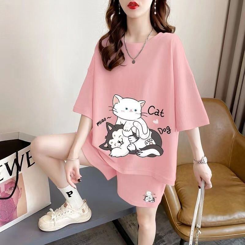 大人可愛い 半袖Ｔシャツⅹパンツセット全4色 上質 男女兼用 <U-6551>