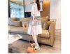大好評 アルファベット 切り替え プリントワンピース ゆったり半袖＜U-2953＞