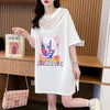 新商品 透かし彫り キュート レース 切り替え ゆったり 半袖Tシャツ＜U-8472＞
