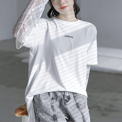 清純甘くて女子力UP 切り替え 美感いっぱい Tシャツ カットソー＜U-3020＞
