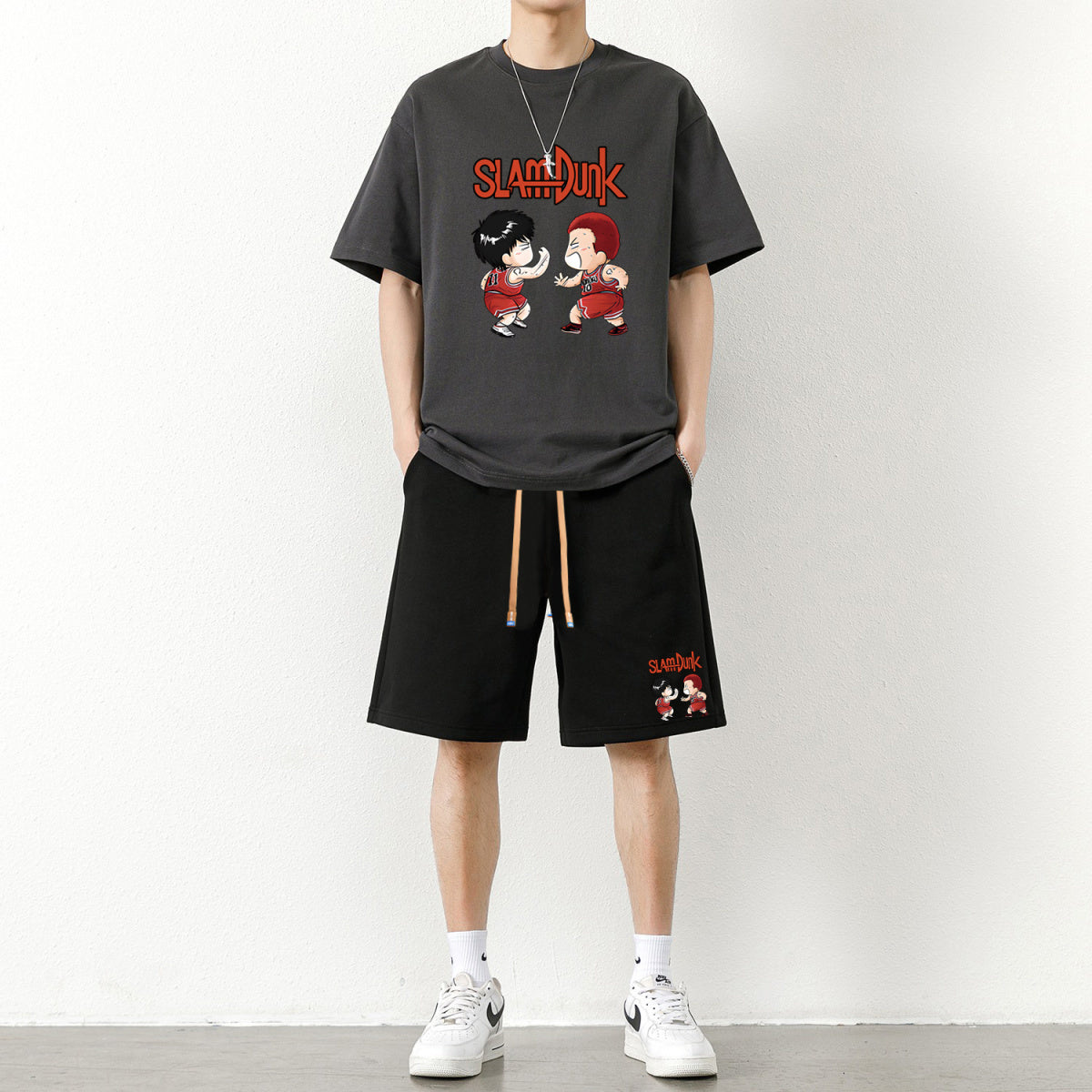 男女兼用 上質 カジュアル Tシャツ & ショーツ セットアップ U-13274