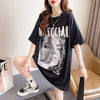 美人度アップ 切り替え ファッション プリント Tシャツ カットソー＜U-3399＞