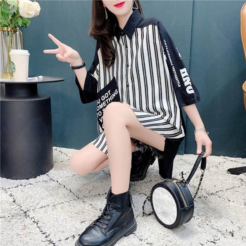 個性的なデザイン 切り替え 着心地抜群 プリント Tシャツ カットソー＜U-3629＞
