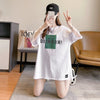 着心地抜群 切り替え 女性力を高める プリント Tシャツ カットソー＜U-3592＞