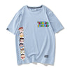 超人気商品 プリントロゴ ユニセックス ゆったり半袖 全6色Tシャツ<U-4897>