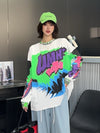 着回し力抜群 アバンギャルド 個性的なデザイン プリント全2色 Tシャツ<U-9225>