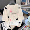 絶対欲しい ホットダイヤモンド キュート 三次元の愛 ゆったり 半袖Tシャツ＜U-8823＞