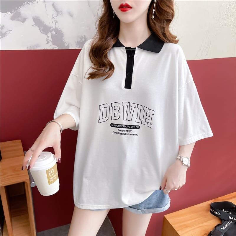 カジュアル 切り替え 着心地抜群 プリント Tシャツ カットソー＜U-3622＞
