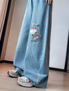 ゆったり ロング カジュアル デニムパンツ U-13573