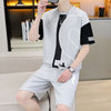男女兼用 人気 カジュアル Tシャツ & ショーツ セットアップ U-80076