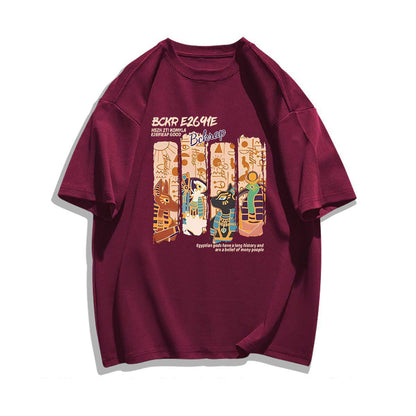 着回し力抜群 アバンギャルド 特別デザイン プリント全5色 半袖Tシャツ<U-8712>