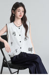 海外トレンド カジュアル 好感度UP 袖なし Tシャツ ＜U-11965＞