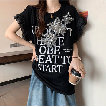 大好評 特別デザイン 着回し力抜群 ゆったり 全2色 半袖Tシャツ＜U-8826＞