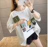 絶対欲しい ダメージ加工 個性派 ゆったり 半袖Tシャツ 全3色 ＜U-4949＞