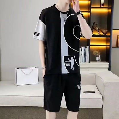 男女兼用 人気 カジュアル Tシャツ & ショーツ セットアップ U-80076