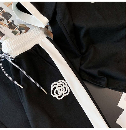 超人気 カジュアル 知的 シンプル Tシャツ＋パンツ ＜U-8460＞