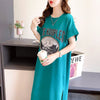 好感度満載 プリント 美感いっぱい Tシャツ カットソー ワンピース＜U-3599＞